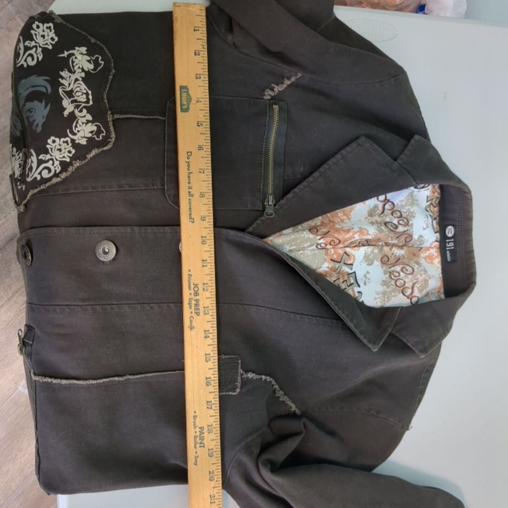 191 Unlimited Medium Jacket Patchwork Blazer Stea… - image 6